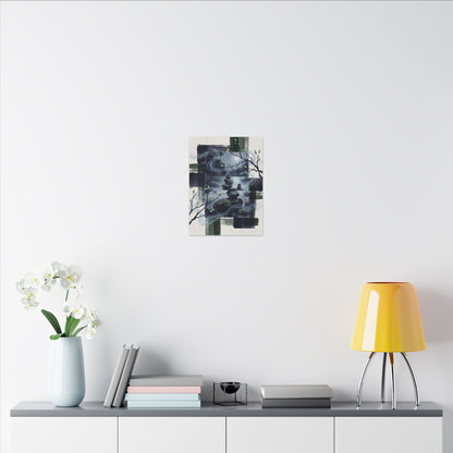 Moonlight River Stones Canvas Art - Zen Shibui