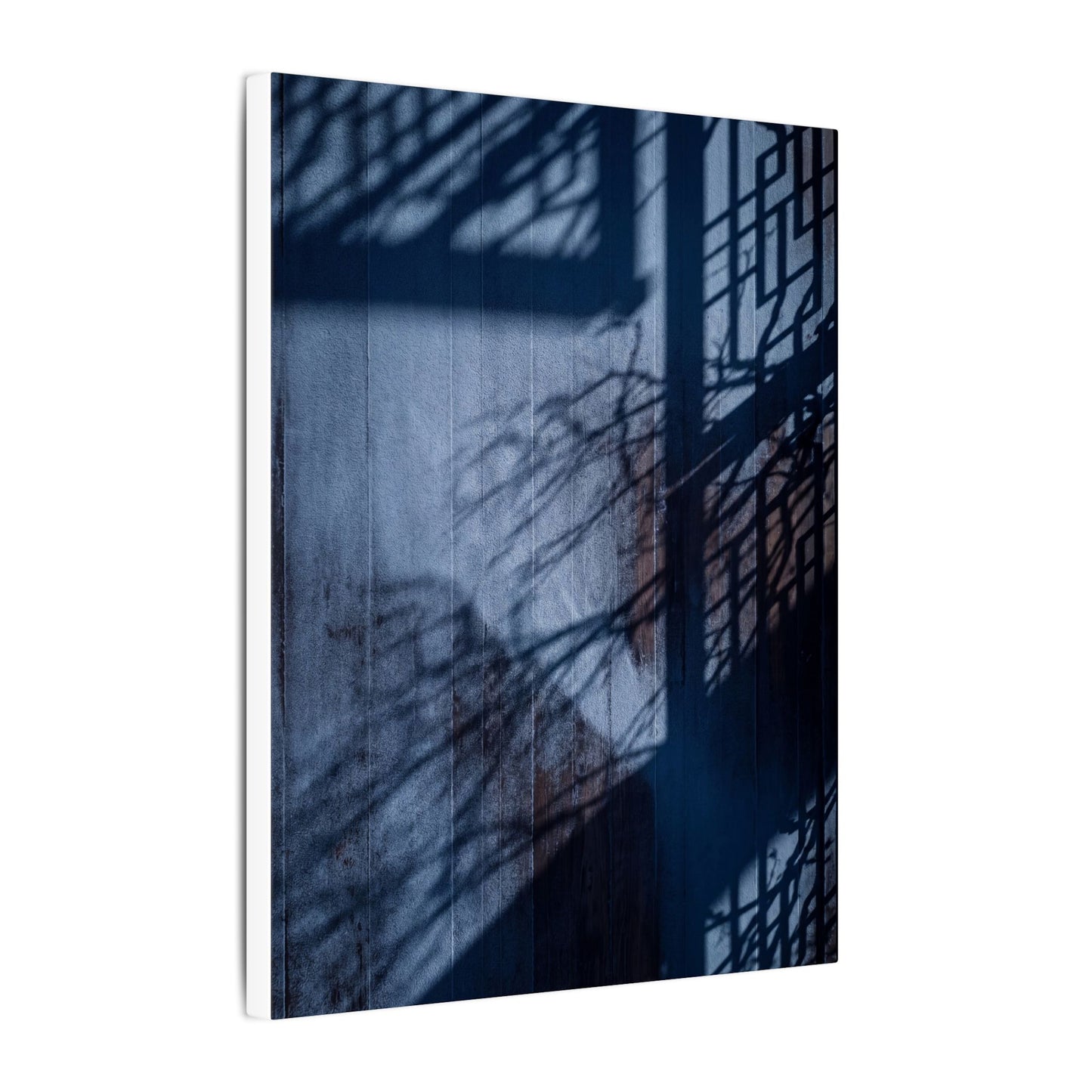 Shadow Play Moody Minimal Canvas Art | Moody Dark Japandi Art