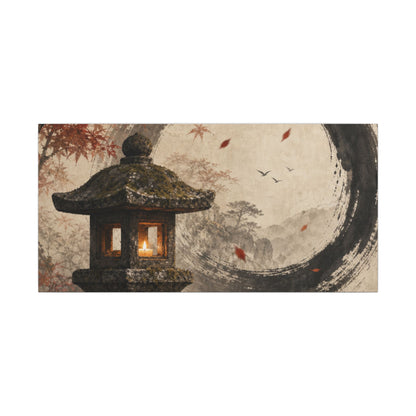 Ma Stone Lantern Canvas Art - Zen Enso