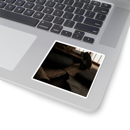 Dark Japandi Shadow Zen Sticker Art Print