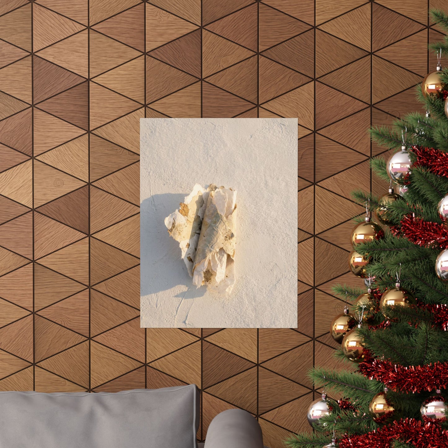 Paper Fold Texture Wall Art Print | Cozy Japandi Art