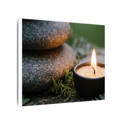 Warm River Stones Canvas Art - Japanese Pattern Japandi