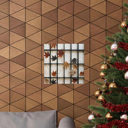 Shoji Screen Texture Wall Art Print | Elegant Japandi Art