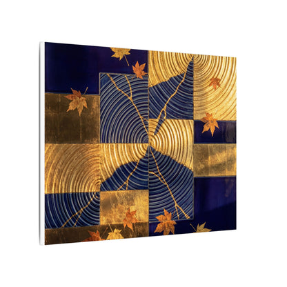 Autumn Water Ripple Crackle Gold Canvas Art | Artful Decor
