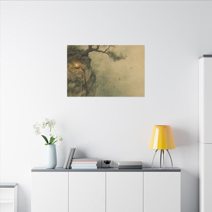 Spring Pine Tree Minimal Line Canvas Art | Earthy Decor