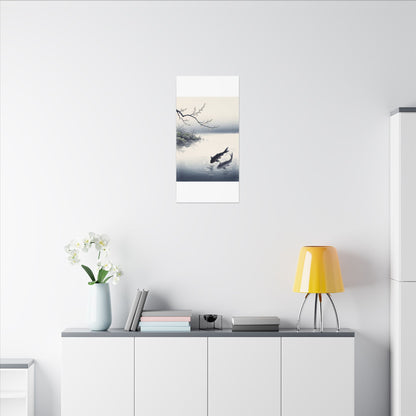 Ma Koi Pond Canvas Art - Zen Ukiyo E Inspired