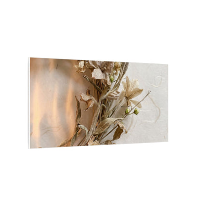 Dried Flowers Japanese Pattern Canvas Art | Neutral Japandi Art