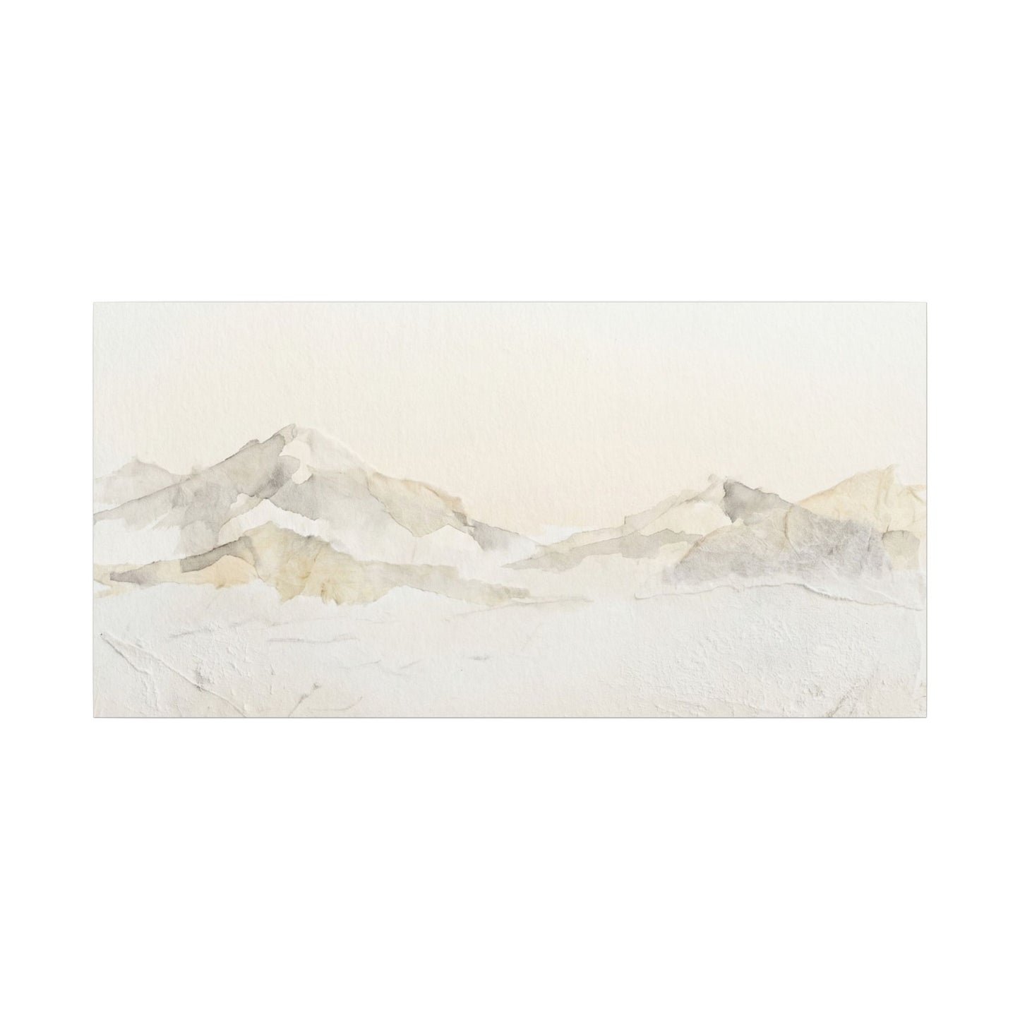 Mountain Mist Winter Canvas Art | Japandi Warm Design