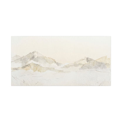 Mountain Mist Winter Canvas Art | Japandi Warm Design