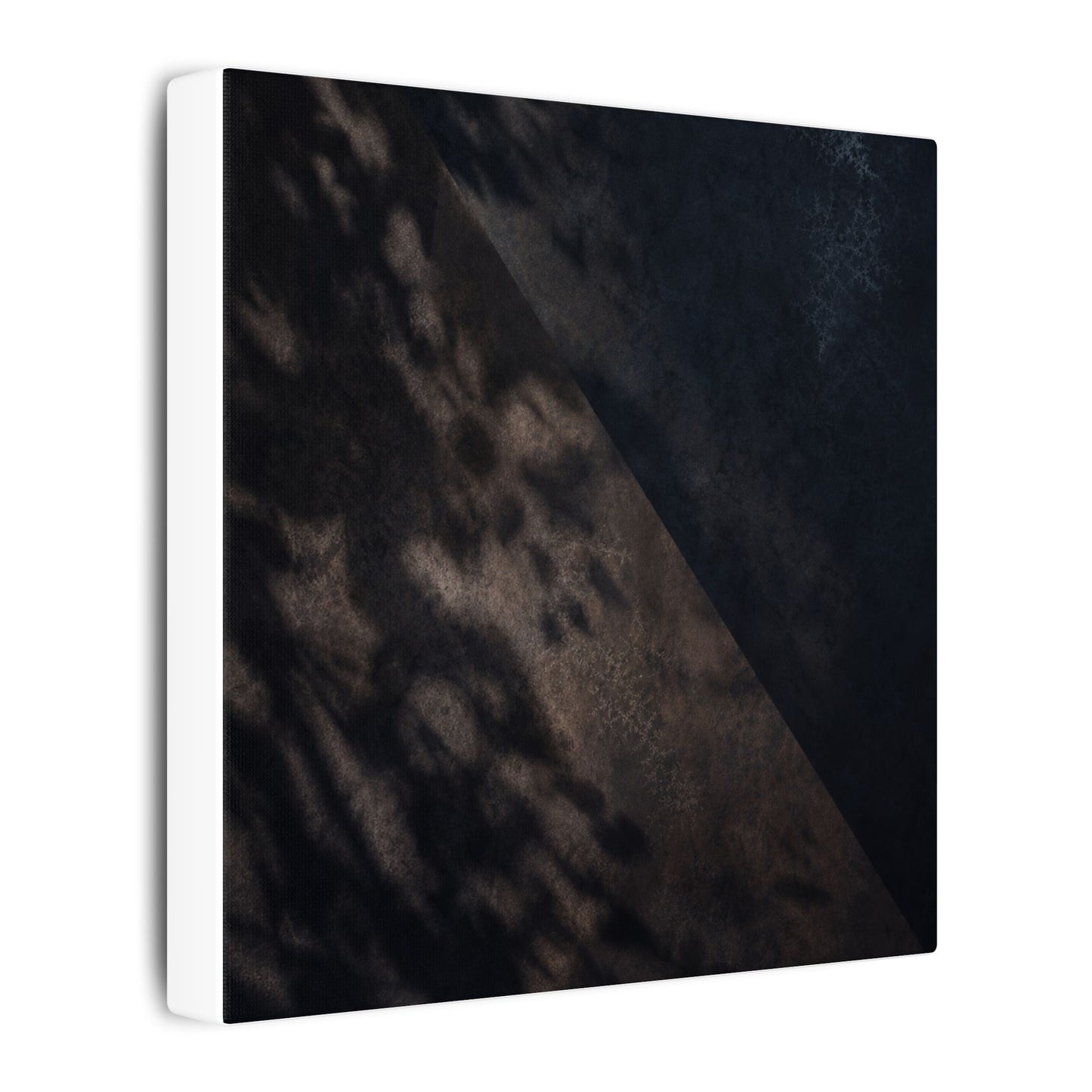 Shadow Play Winter Canvas Art | Dark Japandi Moody Design