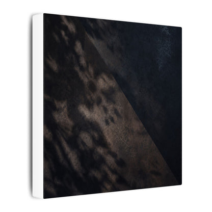 Shadow Play Winter Canvas Art | Dark Japandi Moody Design