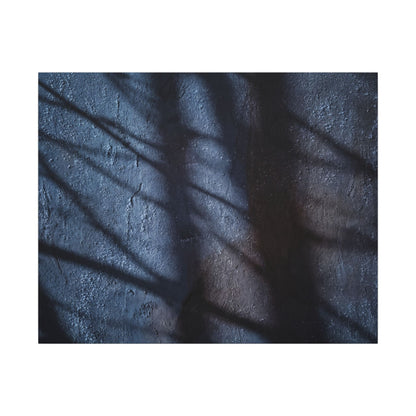 Dark Japandi Shadow Play in Moonlight | Moody Minimal Canvas Art