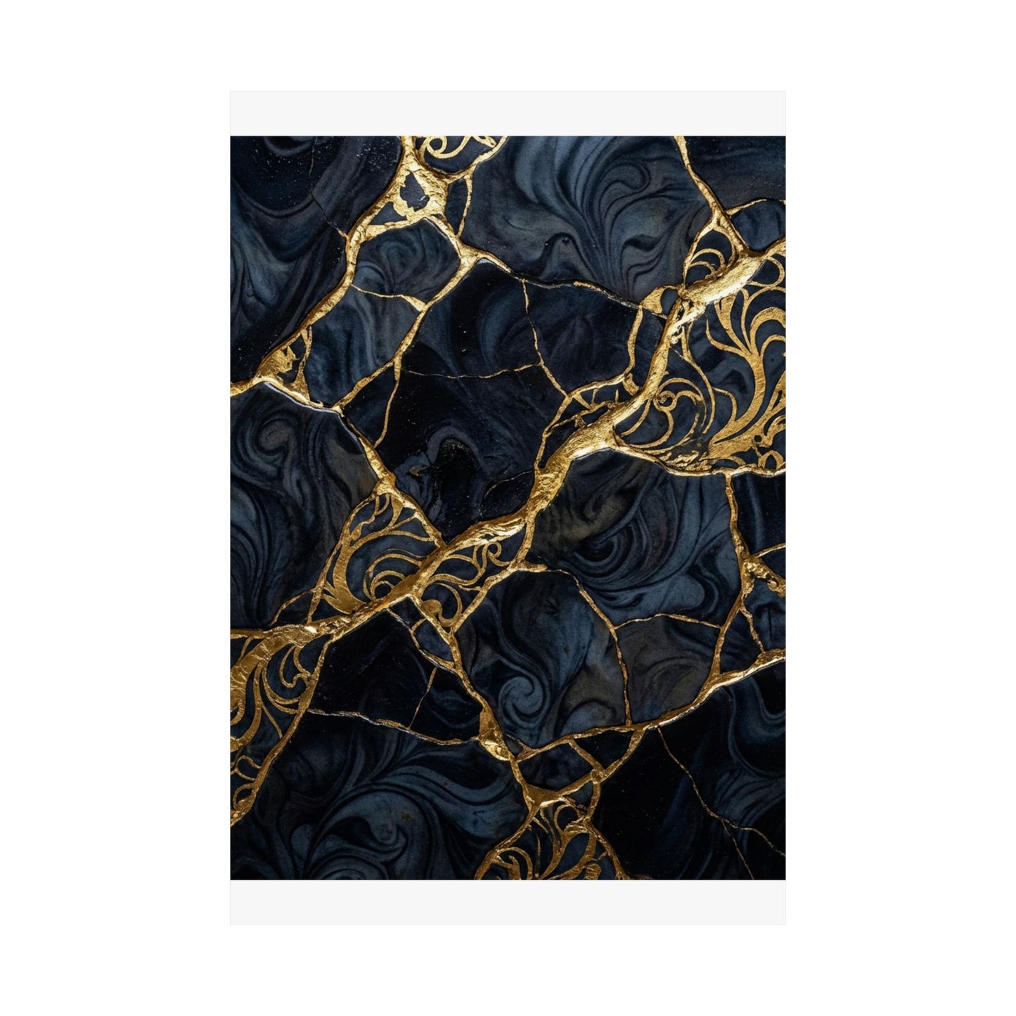 Kintsugi Gold Vein Wall Art Print
