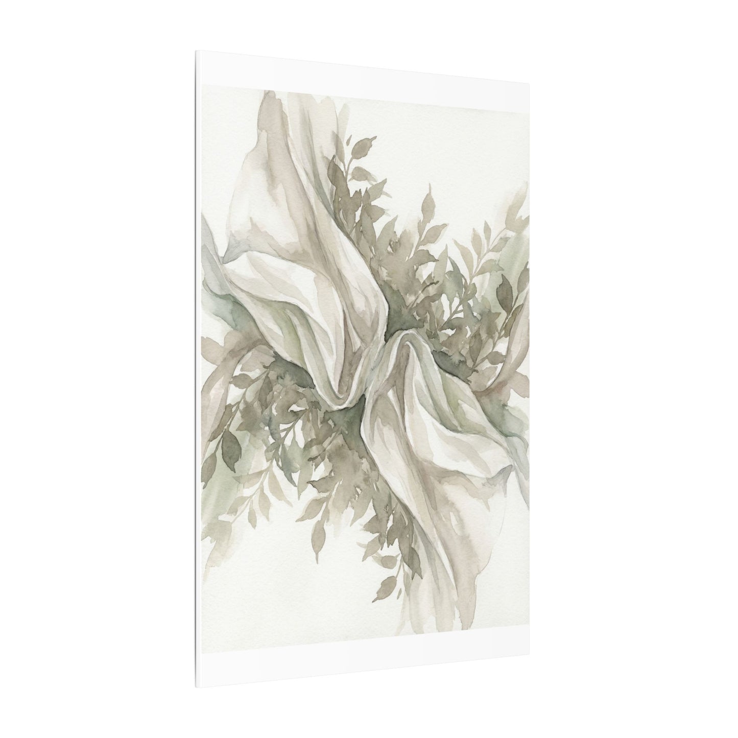 Summer Silk Drape Watercolor Canvas Art | Cozy Decor