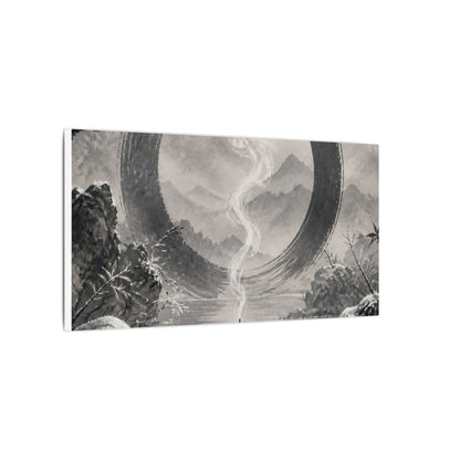 Incense Smoke Canvas Art | Winter Zen Sumi E Art