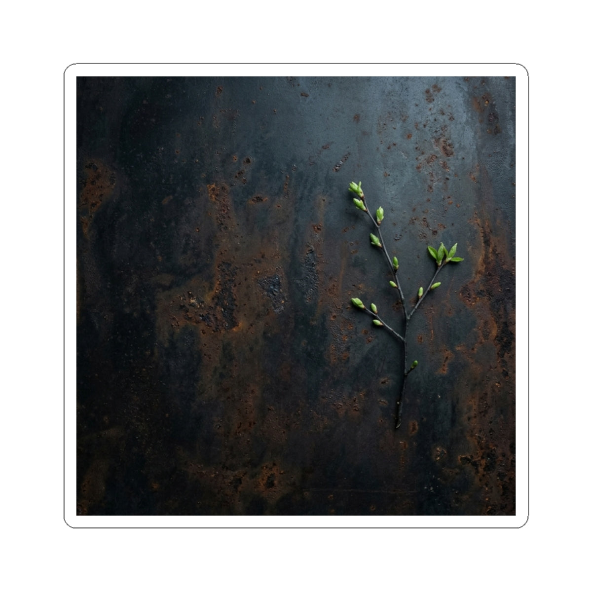 Spring Rust Patina Moody Minimal Sticker | Moody Decor