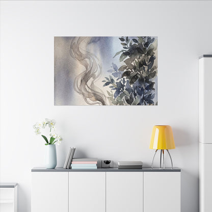 Incense Smoke Summer Canvas Art | Japandi Cozy Design