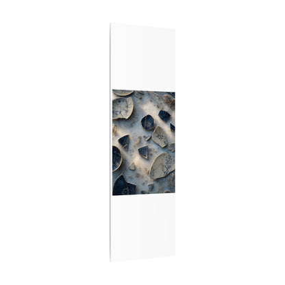 Broken Pottery Canvas Art | Winter Kintsugi Gold Vein Art