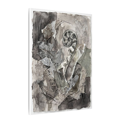 Japandi Fern Unfurling in Overcast | Texture Canvas Art