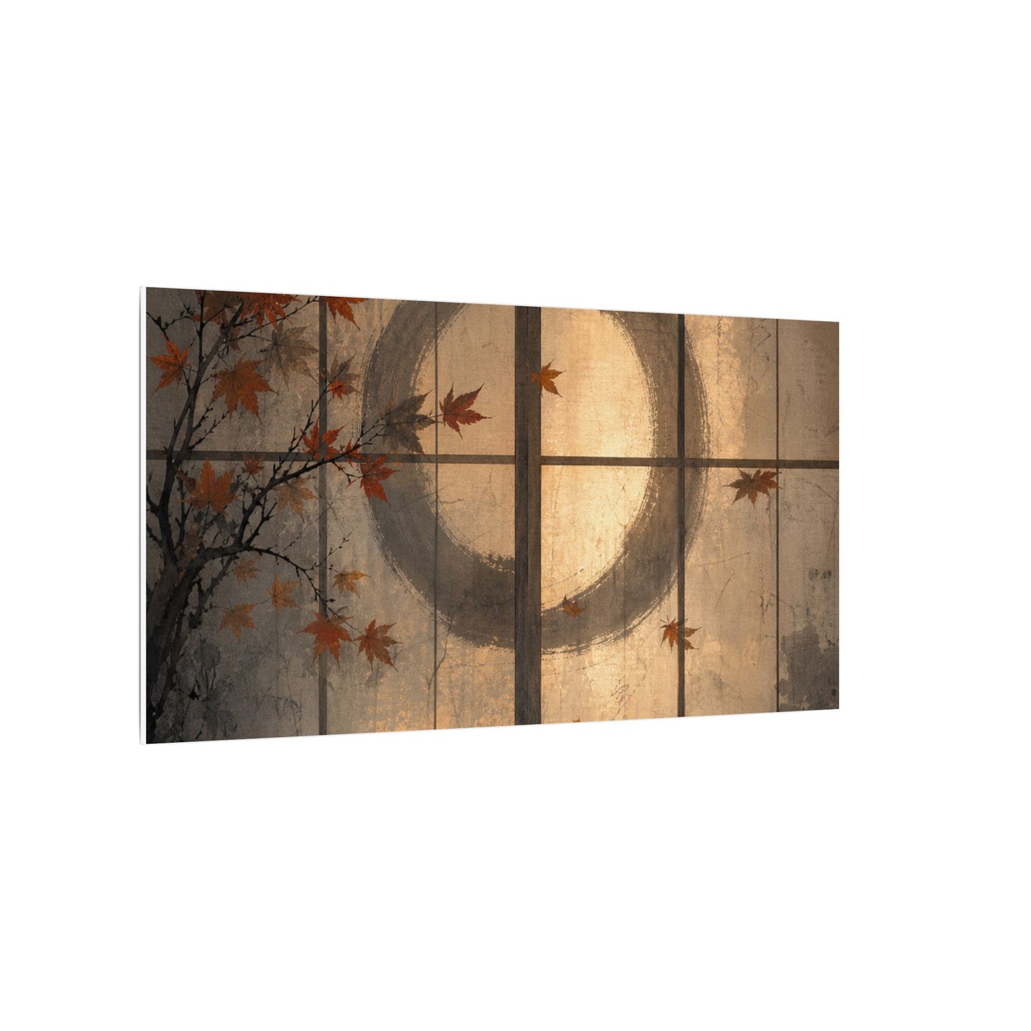 Shoji Screen Texture Canvas Art | Earthy Japandi Art