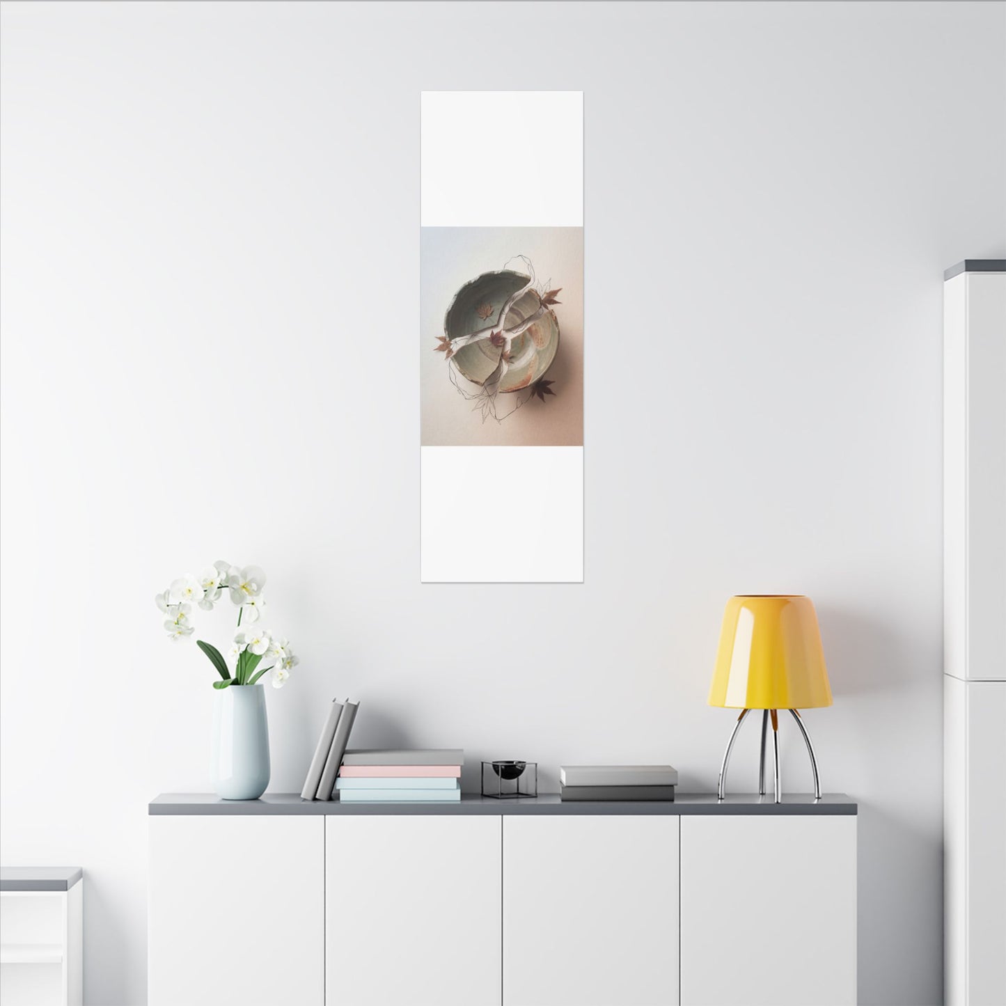 Dawn Ceramic Bowl Canvas Art - Japandi Fukinsei