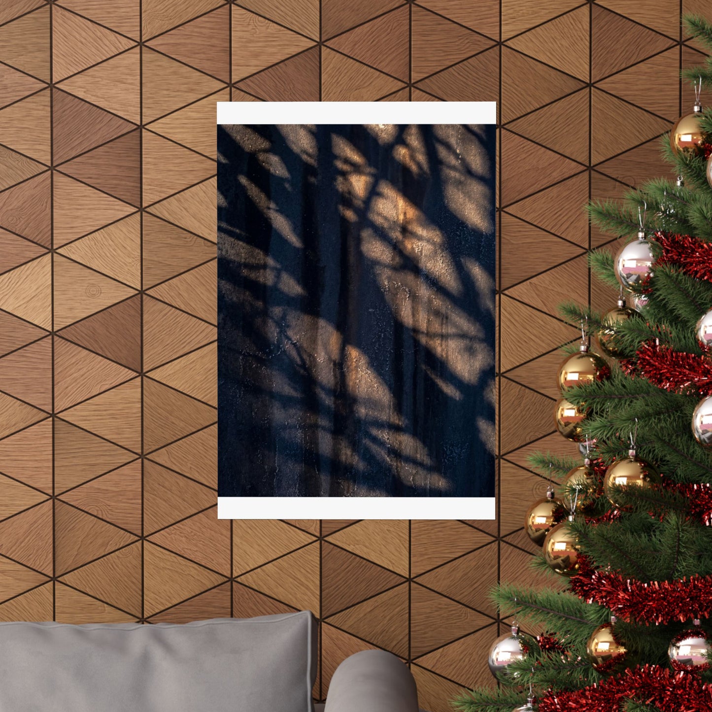 Shadow Play Shadow Zen Wall Art Print | Sophisticated Dark Japandi Art