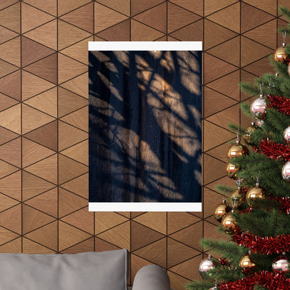 Shadow Play Shadow Zen Wall Art Print | Sophisticated Dark Japandi Art