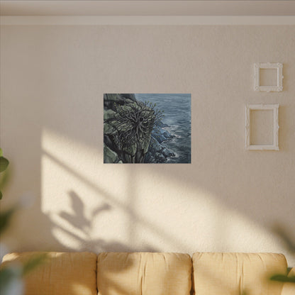 Pine Tree Spring Canvas Art | Japandi Neutral Design
