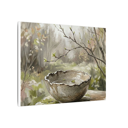 Japandi Ceramic Bowl in Overcast | Minimal Line Canvas Art