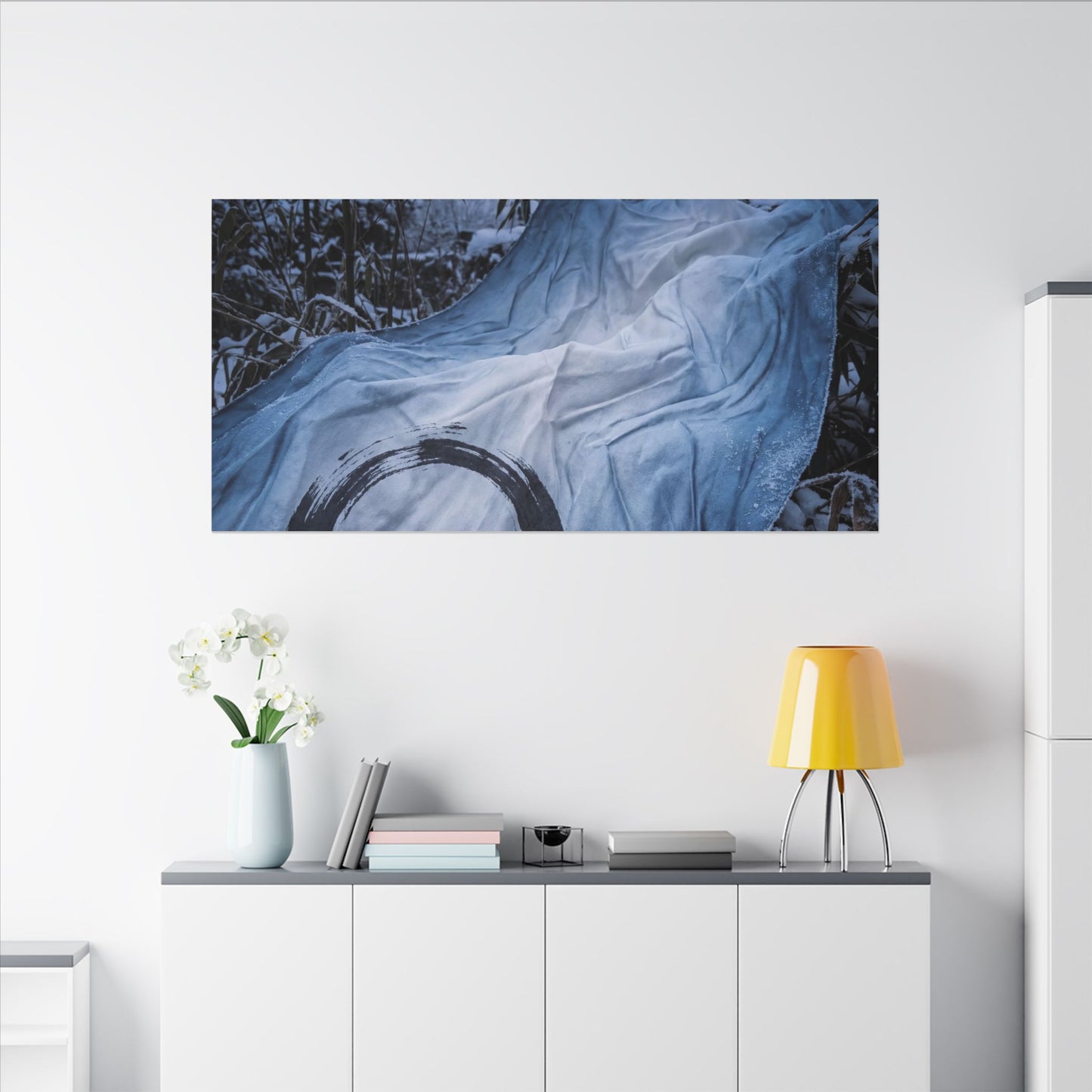 Moonlight Silk Drape Canvas Art - Zen Datsuzoku