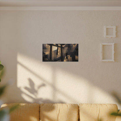 Winter Torii Gate Moody Minimal Canvas Art | Bold Decor