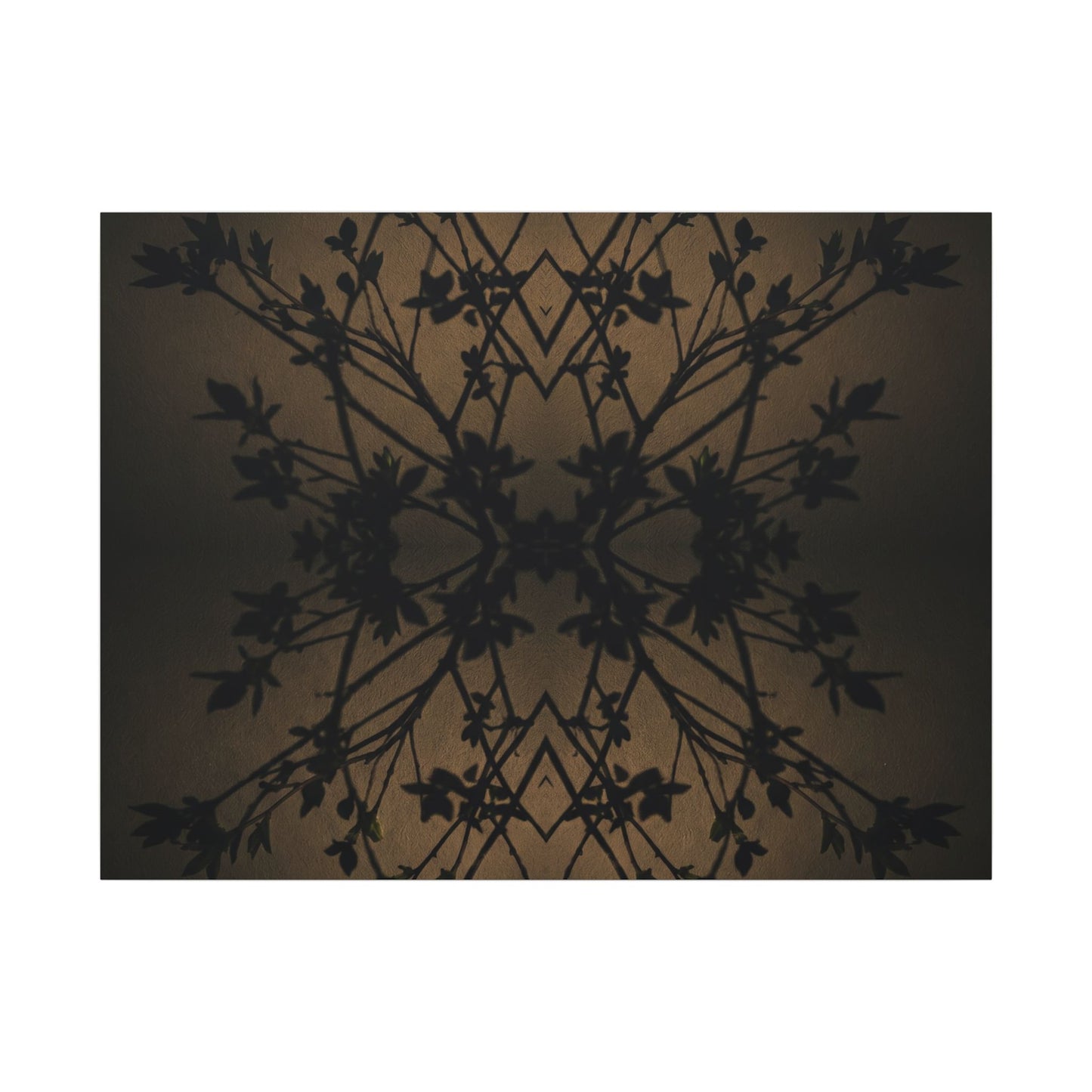 Golden Hour Shadow Play Canvas Art - Dark Japandi Seijaku