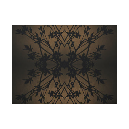 Golden Hour Shadow Play Canvas Art - Dark Japandi Seijaku
