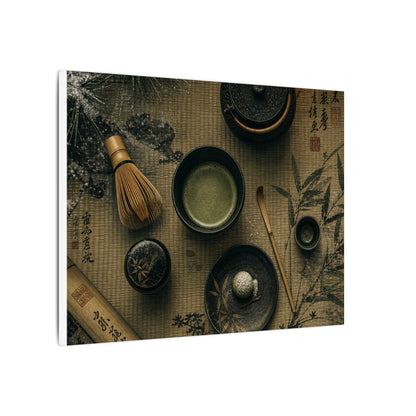 Tea Ceremony Canvas Art | Winter Zen Ukiyo E Inspired Art