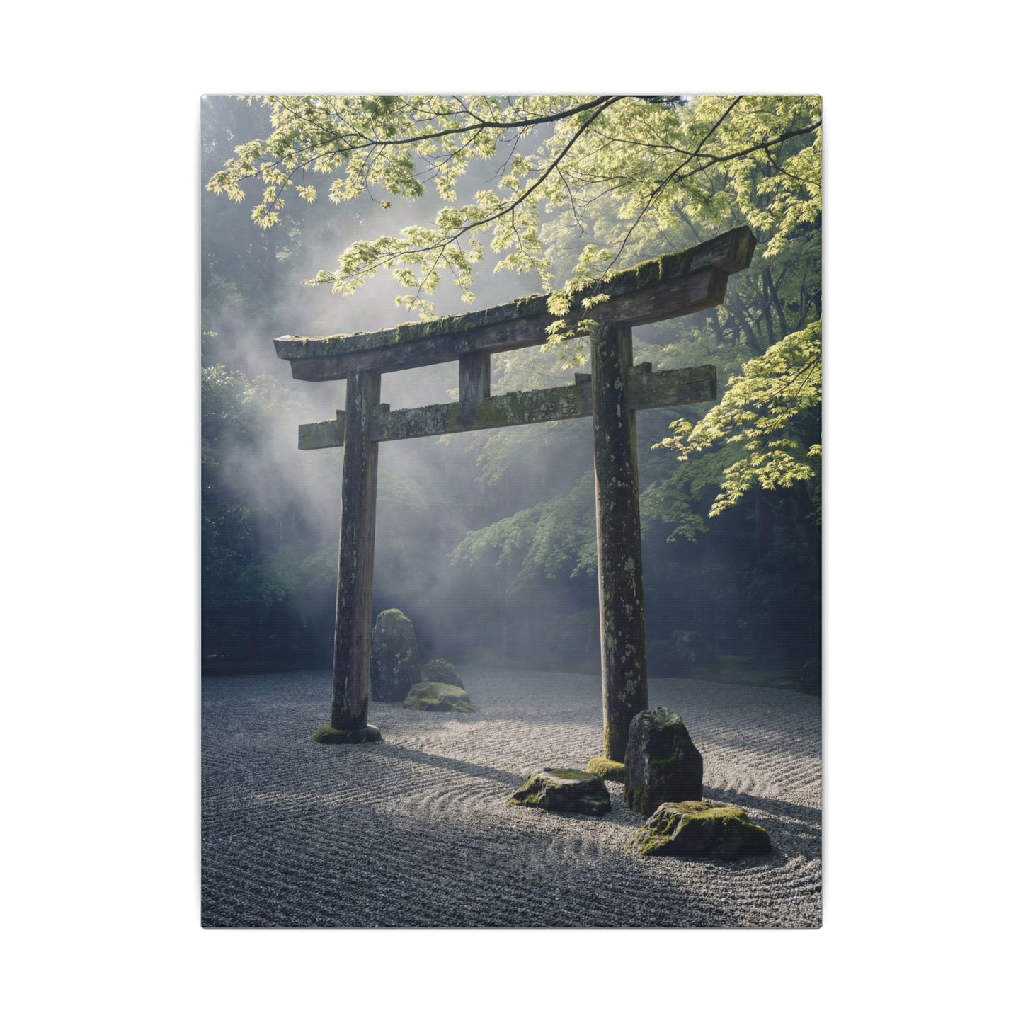 Torii Gate Canvas Art | Spring Zen Karesansui Art