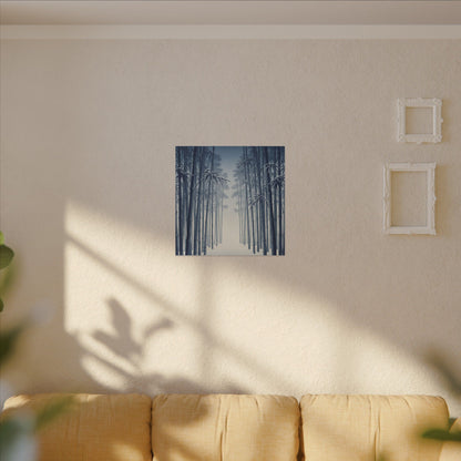 Bamboo Grove Canvas Art | Winter Zen Ukiyo E Inspired Art