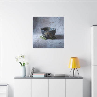 Ceramic Bowl Spring Canvas Art | Japandi Warm Design