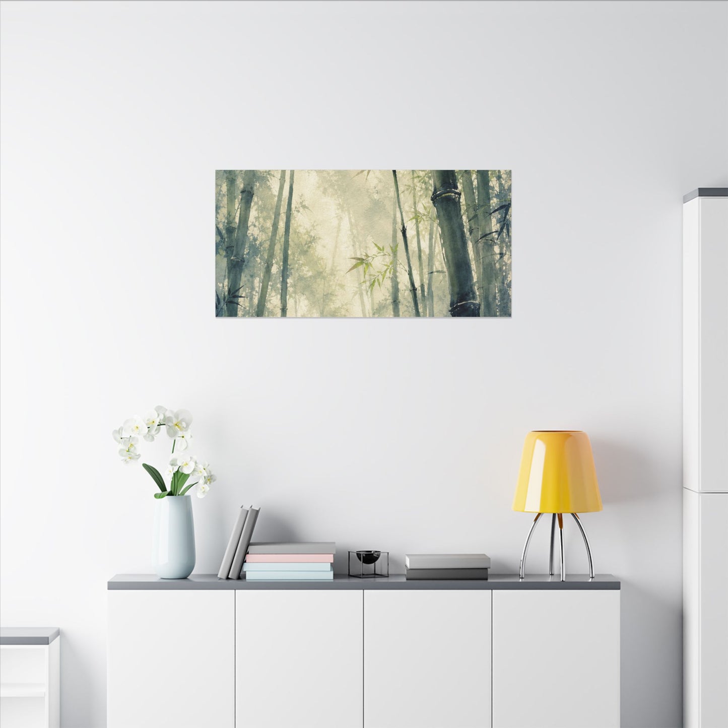 Bamboo Grove Spring Canvas Art | Zen Serene Design