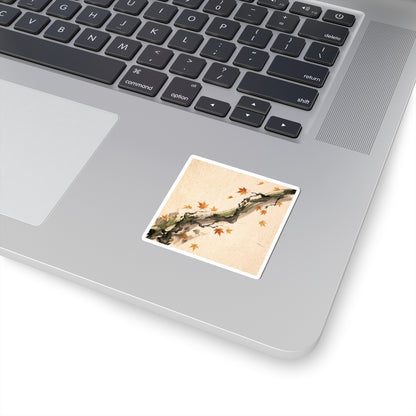 Ink Brushstroke Ukiyo E Inspired Sticker | Tranquil Zen Art
