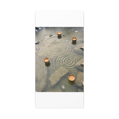 Water Ripple Canvas Art | Winter Japandi Japanese Pattern Art