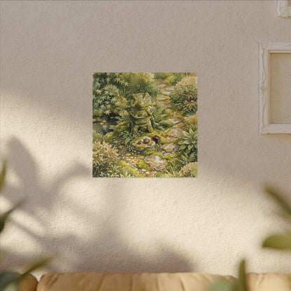 Datsuzoku Stone Lantern Canvas Art - Japandi Watercolor