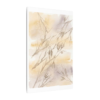 Shadow Play Winter Canvas Art | Japandi Warm Design