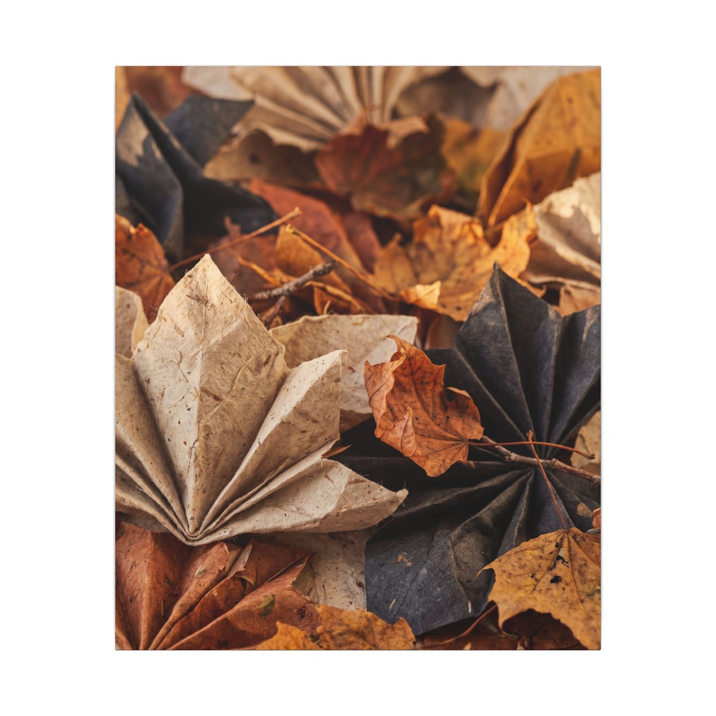 Paper Fold Texture Canvas Art | Elegant Japandi Art