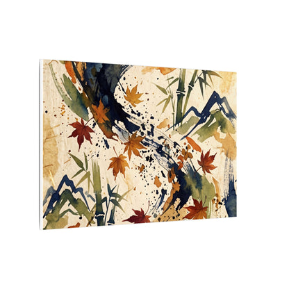 Golden Hour Ink Brushstroke Canvas Art - Zen Shibui