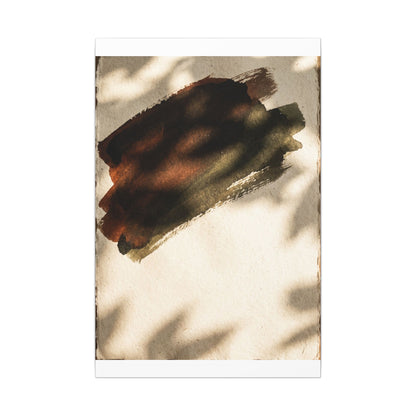 Ink Brushstroke Canvas Art | Summer Dark Japandi Moody Minimal Art