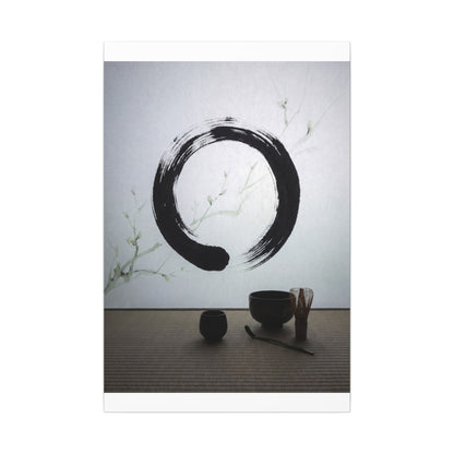 Tea Ceremony Enso Canvas Art | Peaceful Zen Art