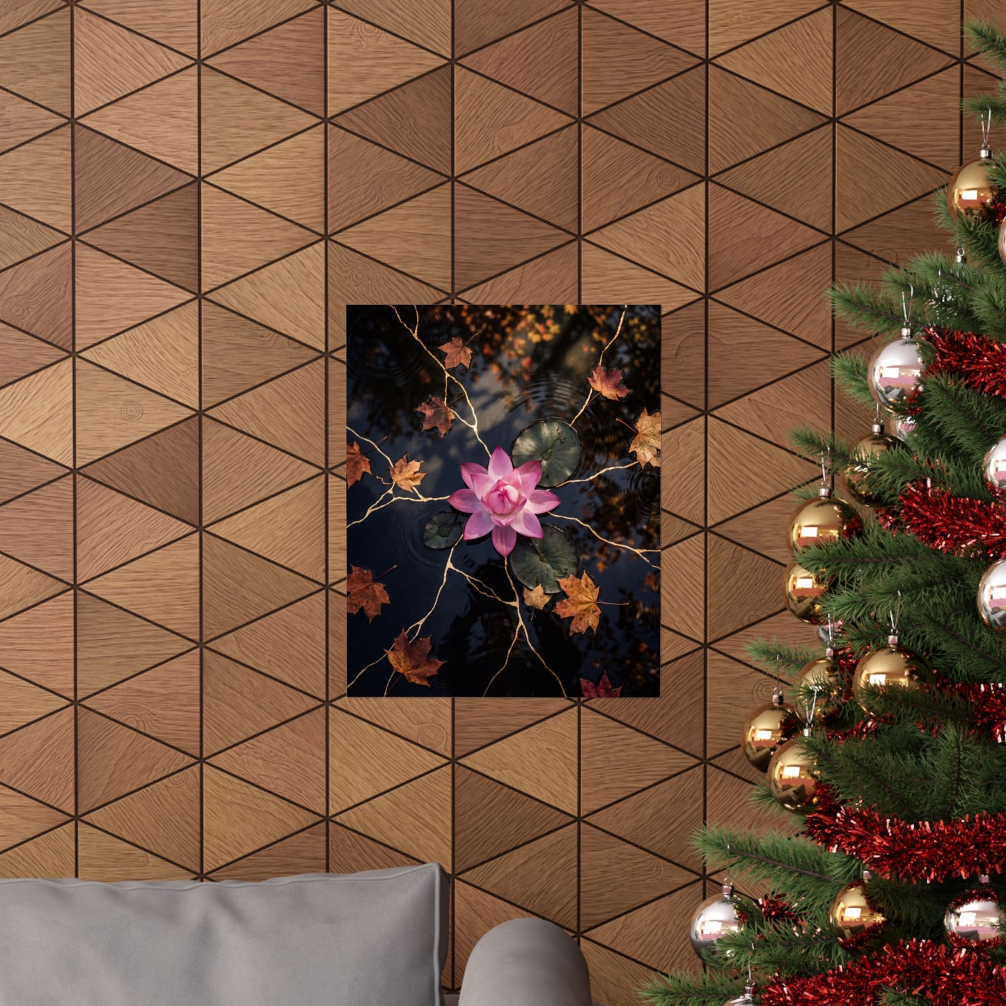 Dappled Lotus Flower Wall Art Print - Kintsugi Ma
