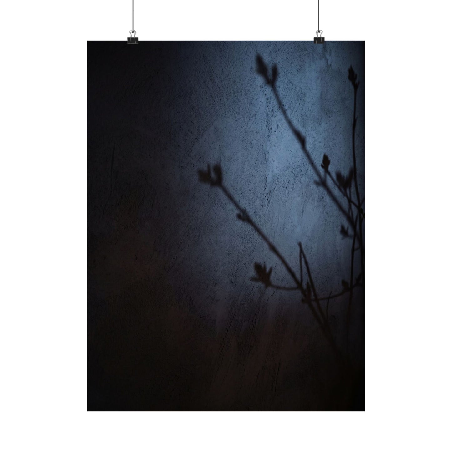 Shadow Play Wall Art Print | Spring Dark Japandi Moody Minimal Art