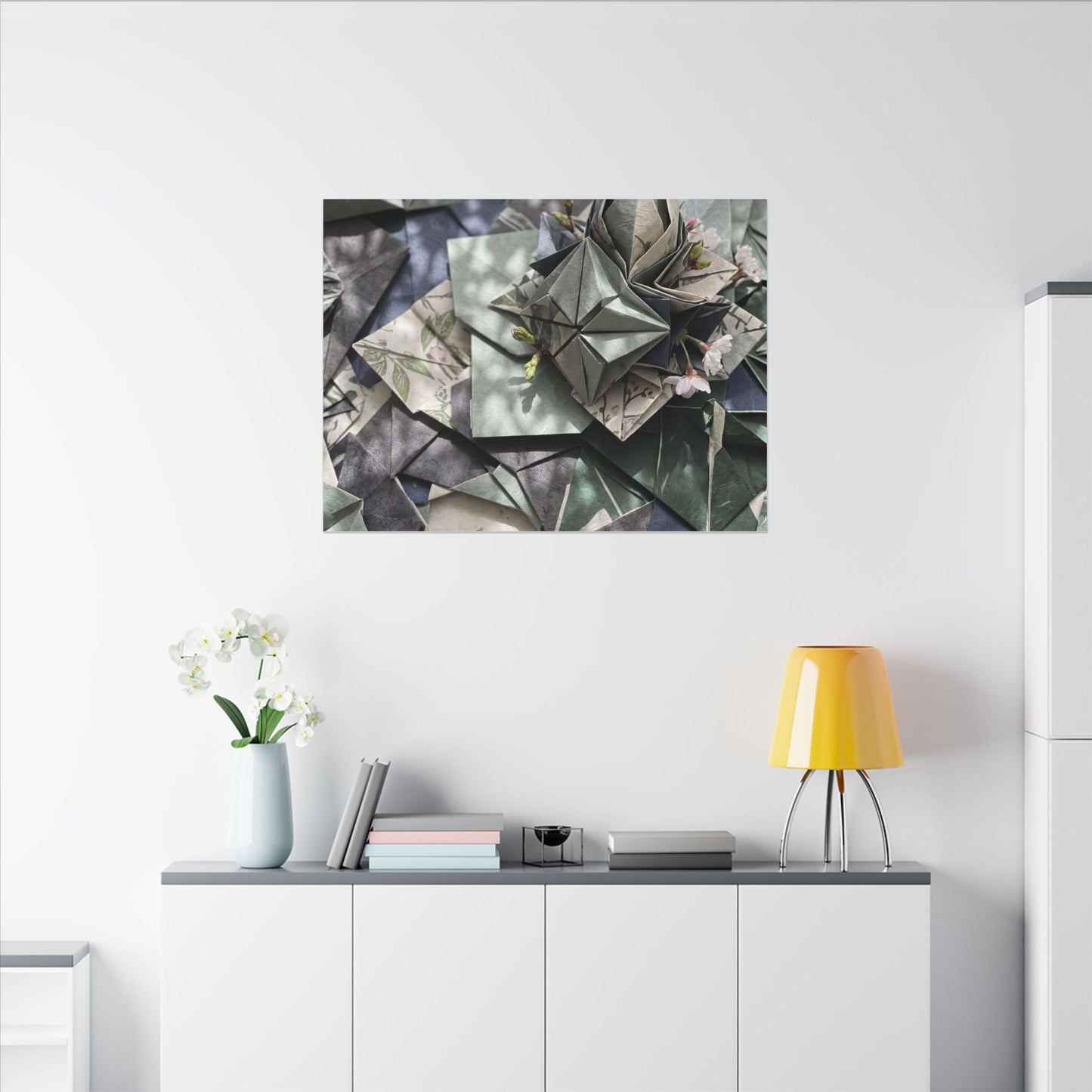 Shibui Paper Fold Canvas Art - Japandi Japanese Pattern