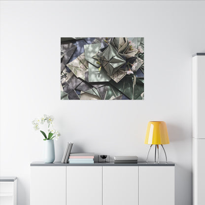 Shibui Paper Fold Canvas Art - Japandi Japanese Pattern